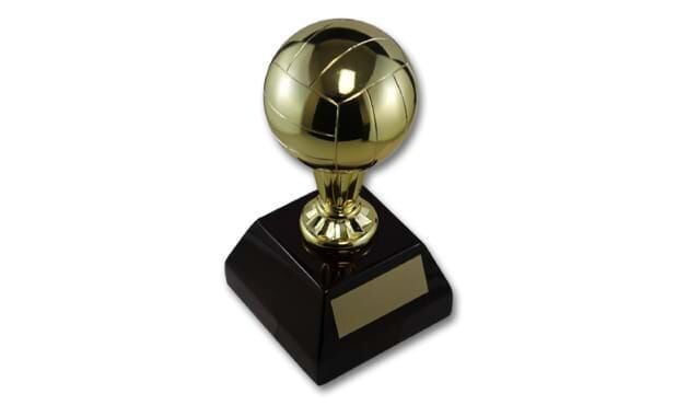 Golden Volleyball Keeper Trophy: 8"-102778
