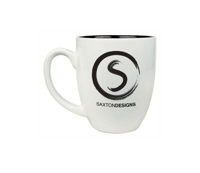 White Ceramic Bistro Mug: 16 oz.-108320