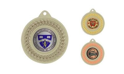 Paragon Universal Insert Medallion: Bright Silver and Matte Silver 2"-107017