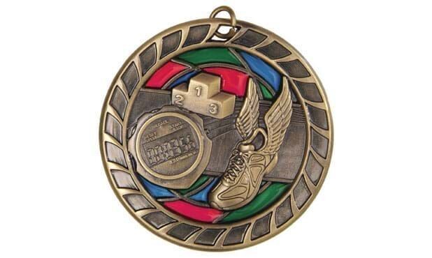 Stained Glass Track Medallion: Antique Bronze 2-1/2"-105069