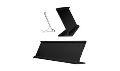 Black Aluminum Desk Holder: 8" x 2"-100990