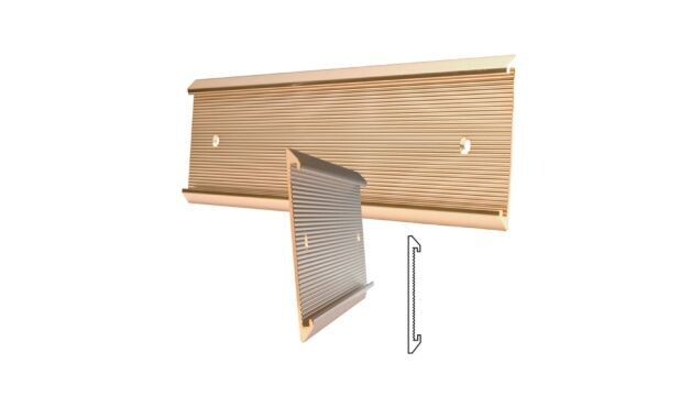 Rosegold Deluxe Aluminum Wall Sign Holder: 8" x 2"-100994