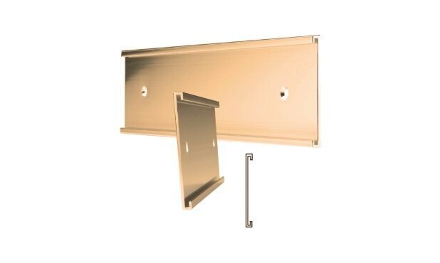 Rosegold Aluminum Wall Sign Holder: 8" x 2"-102743