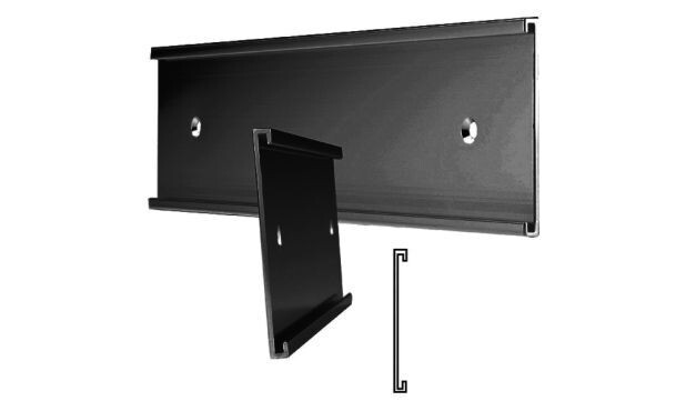 Black Aluminum Wall Sign Holder: 10"x 2"-102777