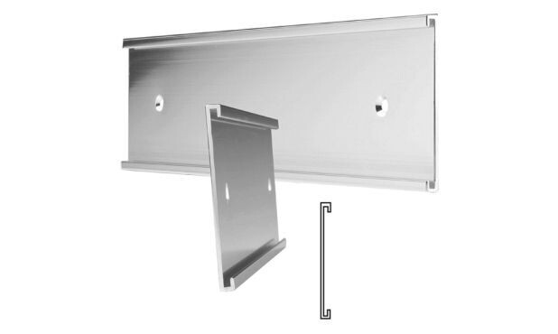 Brushed Silver Aluminum Wall Sign Holder: 10"x 2"-102773