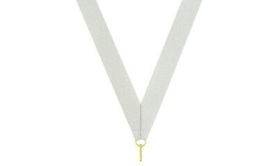 Premium Metallic Silver Neck Ribbon-100790