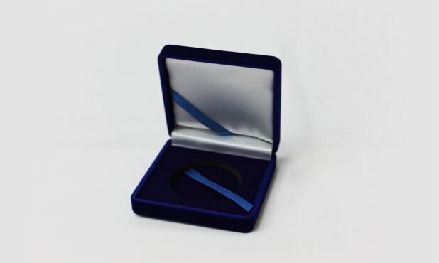 Blue Velvet Coin Box for 1-3/4" Coin-107956