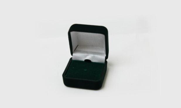 Green Velvet Pin Box Pin Box for up to 1-1/4" Lapel Pins-107945