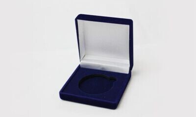 Blue Velvet Coin Box for 2" Coin - 107960
