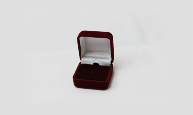Red Velvet Pin Box Pin Box for up to 1-1/4" Lapel Pins-107944