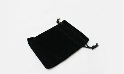 Black Velveteen Drawstring Bag: 3" x 4"-107953
