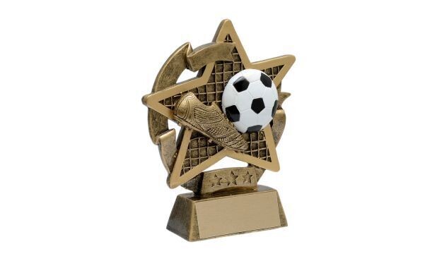 Star Gazer Soccer Sculpture: 5"-100335