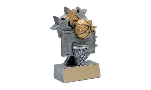 Star Blast Basketball Sculpture: 4-3/4"-100367