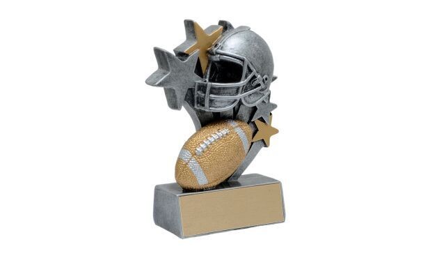 Star Blast Football Sculpture: 4-3/4"-100372