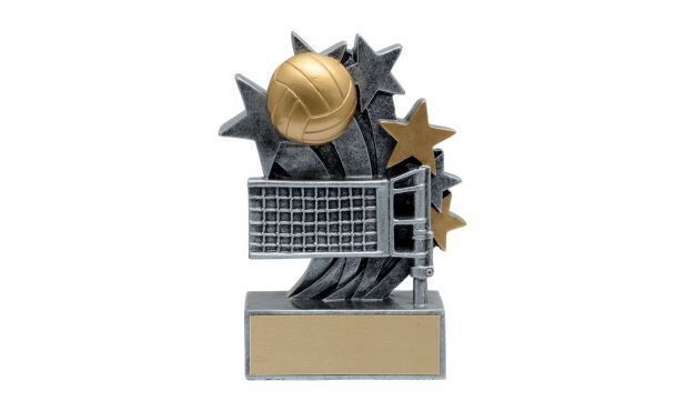 Star Blast Volleyball Sculpture: 4-3/4"-100512