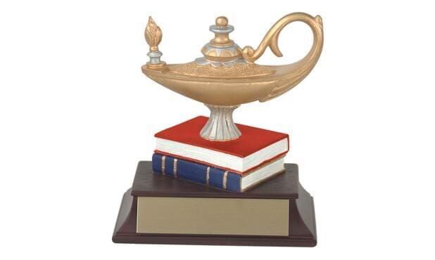 Lamp of Knowledge Sculpture: 4-1/2"-100881
