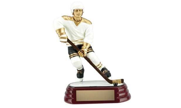 Male Hockey Action Sculpture: 8"-101267