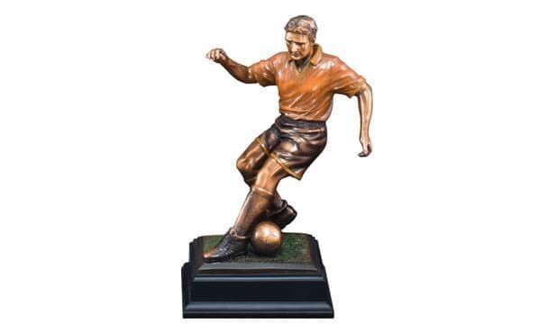 Bronzetone Soccer Sculpture: 12-1/2"-102622