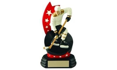 All Star Male Hockey Sculpture: 7"-102675