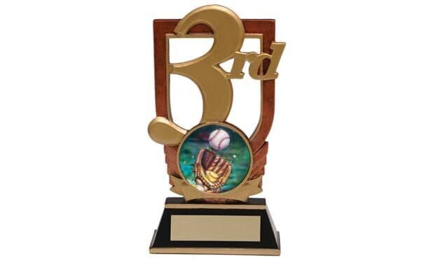 3rd Place Sculpture with 2" Insert Holder: 7-1/8"-102741