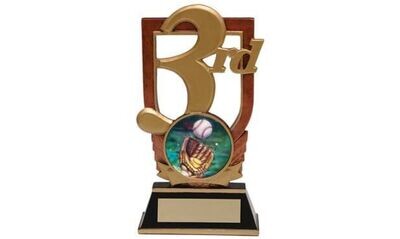 3rd Place Sculpture with 2" Insert Holder: 7-1/8"-102741