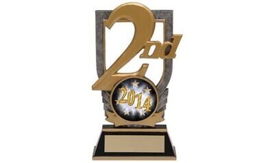 2nd Place Sculpture with 2" Insert Holder: 7-1/8"-102740