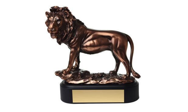 Lion Sculpture: 8" x 8-1/2"-108064