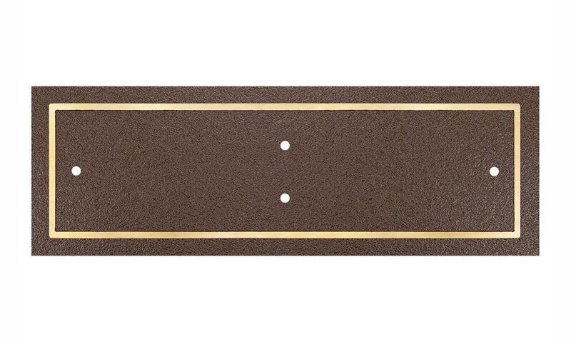 Bronze/Brown Rectangle Cast Aluminum Sign: 9" x 3"-108392