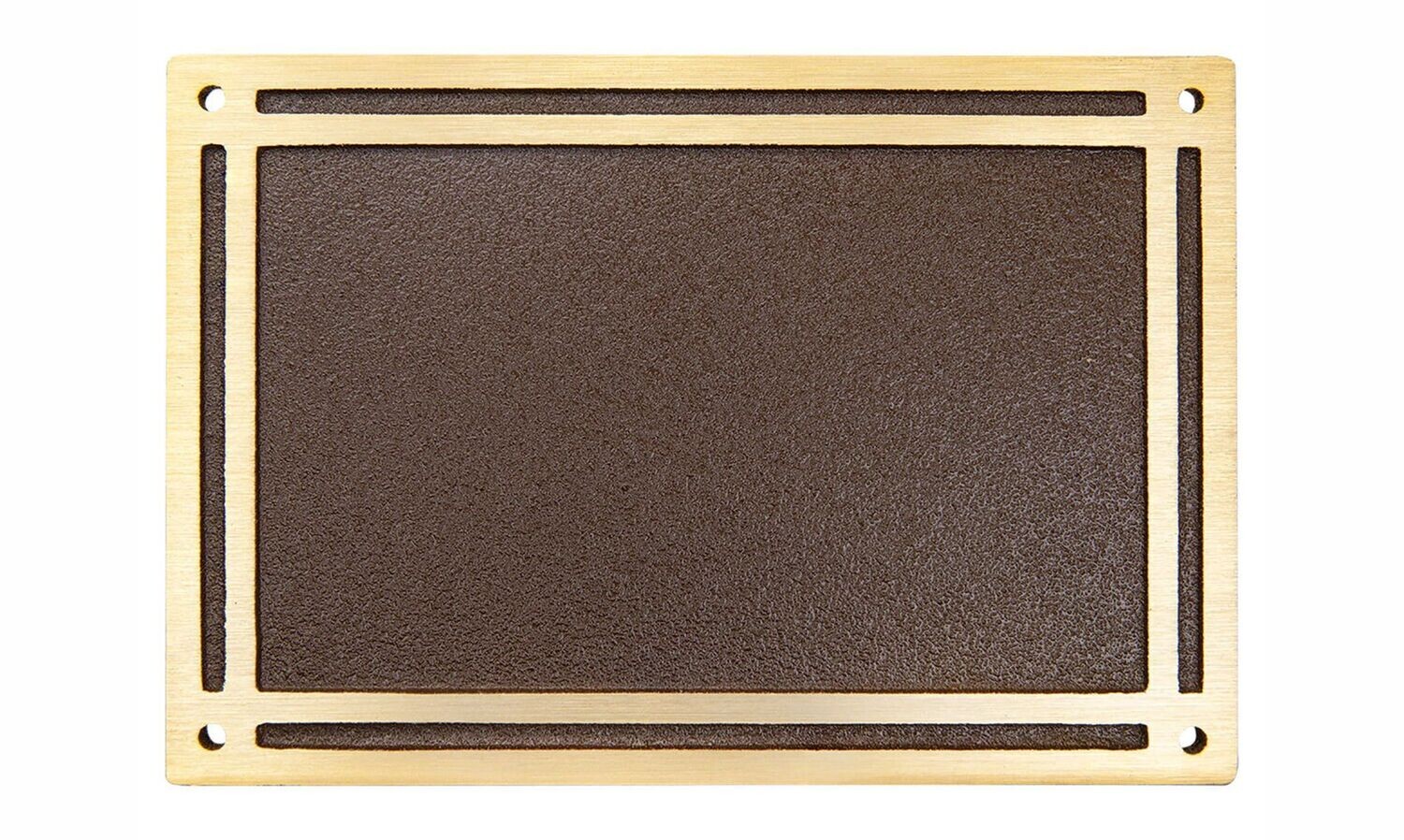 Bronze/Brown Rectangle Cast Aluminum Sign: 6" x 4"-108390