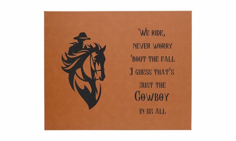 Leatherette Wall D??cor - Rawhide/Black: 16" x 20"-108324