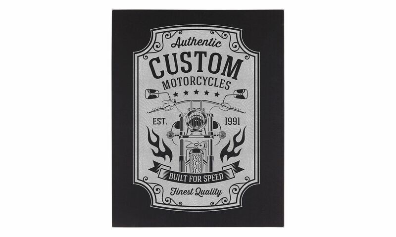 Leatherette Wall D??cor - Black/Silver: 16" x 20"-108325
