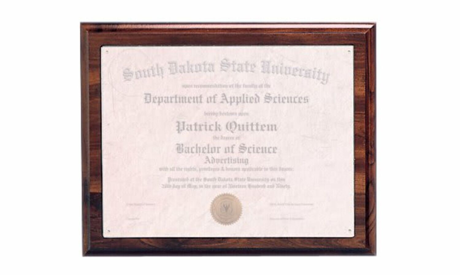 Cherry Finish Laminate Certificate Holder: 10-1/2" x 13"-108286