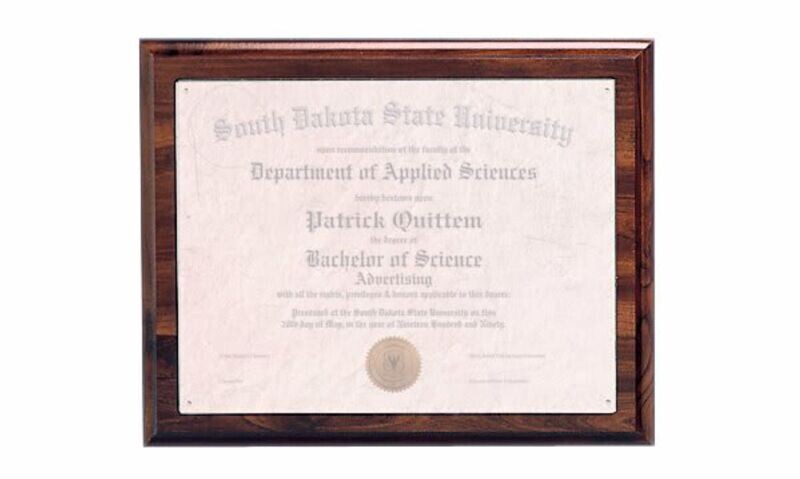 Cherry Finish Laminate Certificate Holder: 10-1/2" x 13"-108286