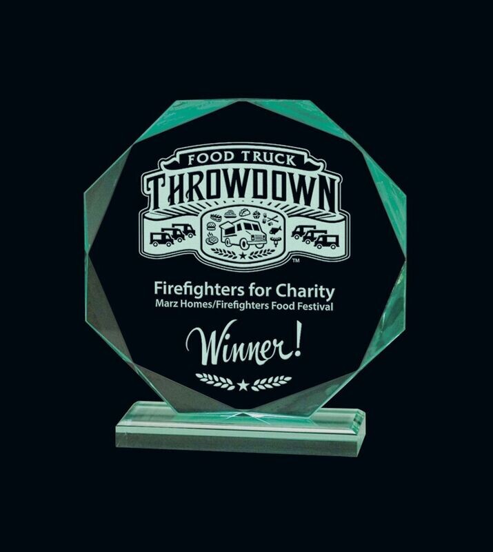 Jade Octagon Acrylic Award: 7" x 7-3/4"-108326