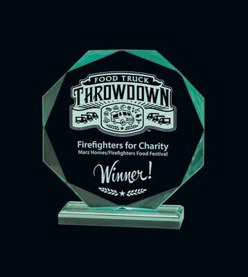 Jade Octagon Acrylic Award: 7" x 7-3/4"-108326