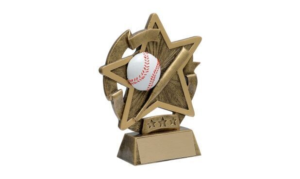 Star Gazer Baseball Sculpture: 5"-100361