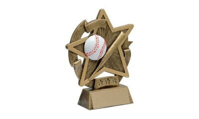 Star Gazer Baseball Sculpture: 5"-100361