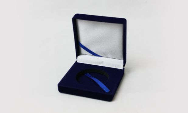 Blue Velvet Coin Box for 2" Coin - 107962