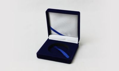 Blue Velvet Coin Box for 2" Coin - 107962