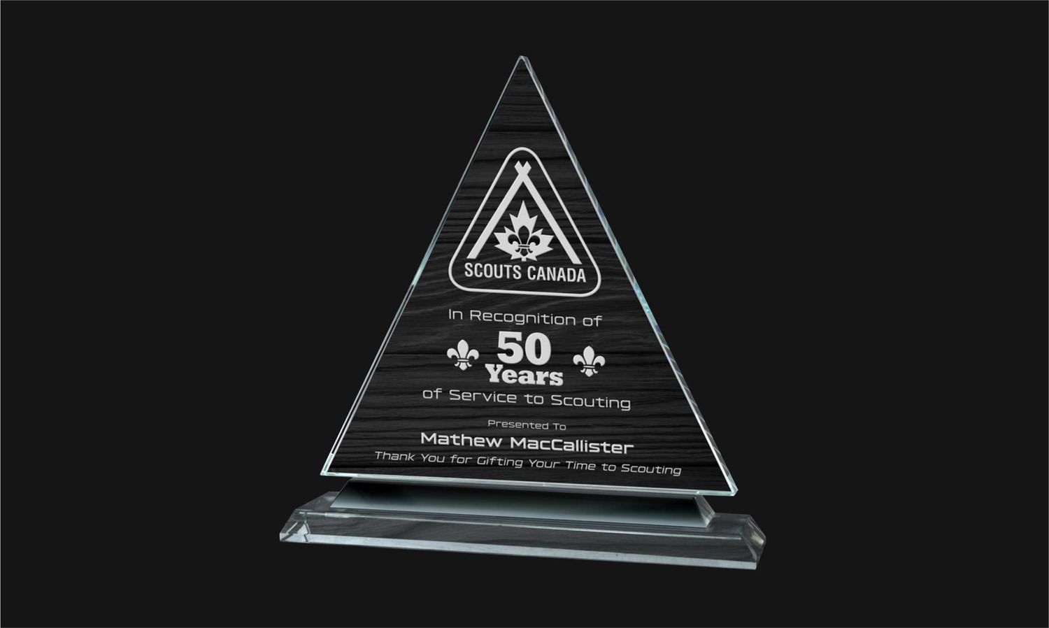 Infiniti Series Clear and Black Glass Award: 7-3/4" x 7-3/4 -108441