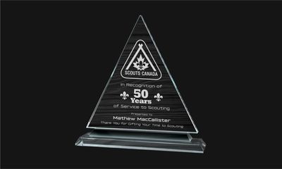 Infiniti Series Clear and Black Glass Award: 7-3/4" x 7-3/4 -108441