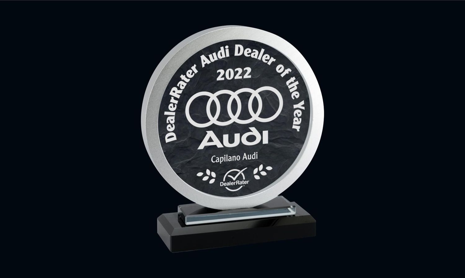 Jupiter Glass and Silver Aluminum Award: 6-7/8"-108414