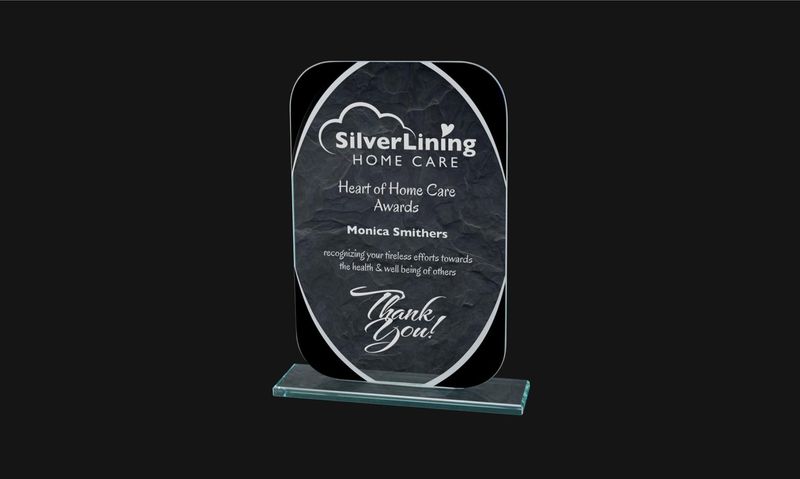 Huntsville Series Black and Mirror Glass Award: 7-1/4"-108422
