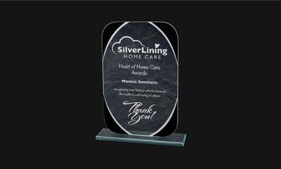 Huntsville Series Black and Mirror Glass Award: 7-1/4"-108422
