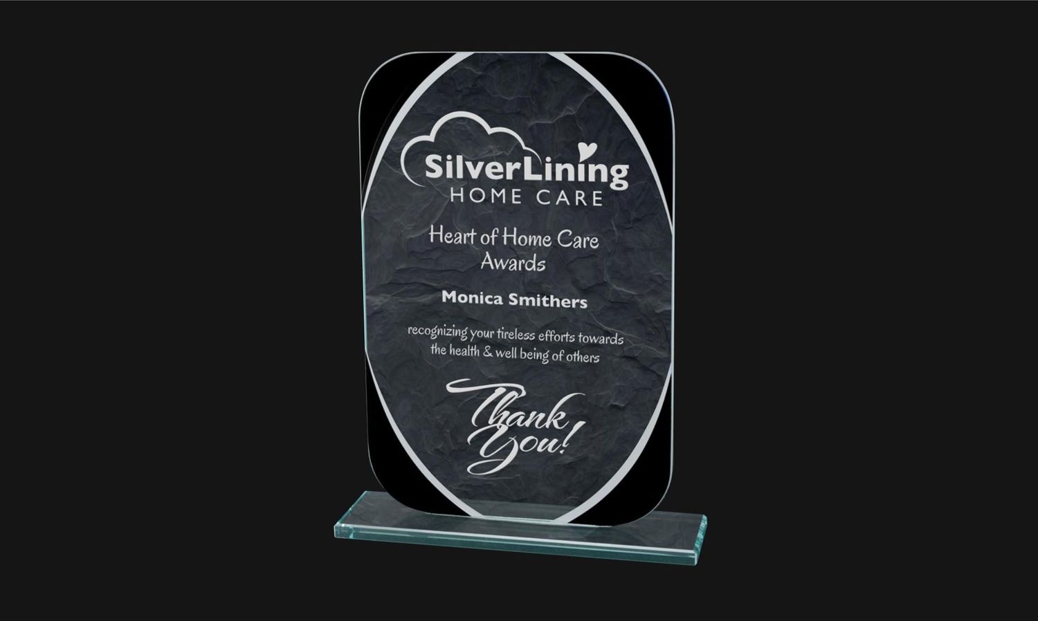 Huntsville Series Black and Mirror Glass Award: 8"-108423