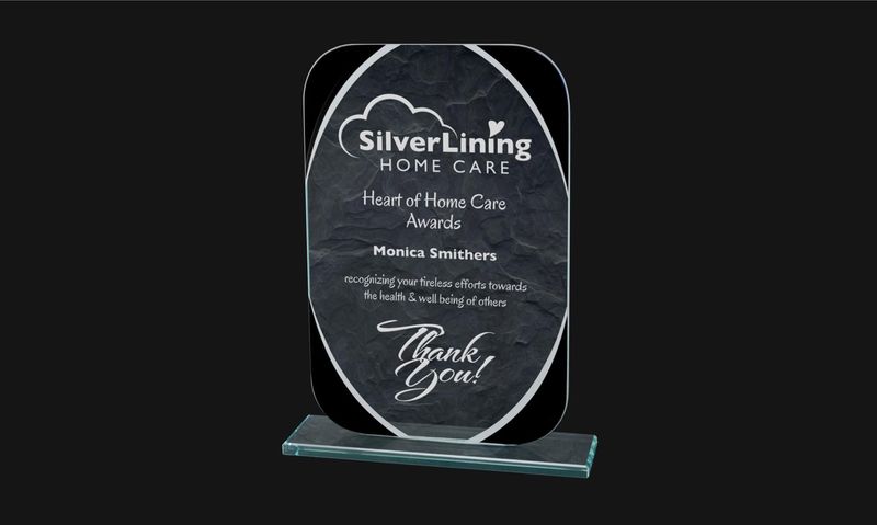 Huntsville Series Black and Mirror Glass Award: 8"-108423