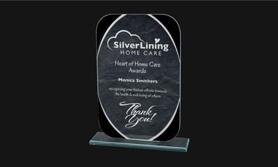 Huntsville Series Black and Mirror Glass Award: 8"-108423