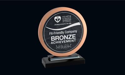 Jupiter Glass and Bronze Aluminum Award: 6-7/8" -108415