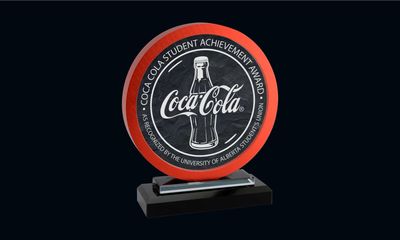 Jupiter Glass and Red Aluminum Award: 6-7/8" -108417