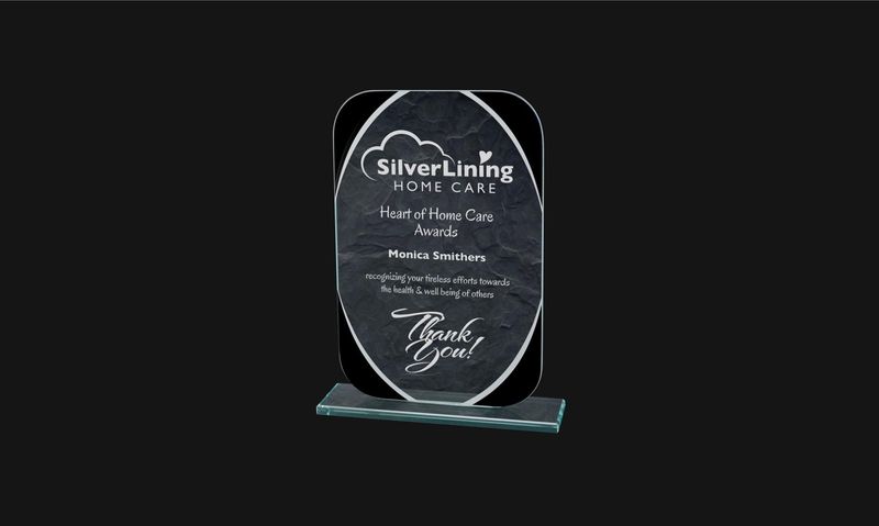 Huntsville Series Black and Mirror Glass Award: 6-1/2"-108421